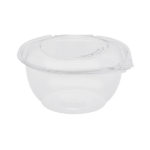 [240 sets] 32 oz Disposable Tamper Resistant Hinged Salad Bowls | PET - Image 3