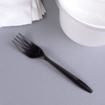 [1,000 ct] PP Plastic Medium Weight Forks Bulk Box, Black - Image 2