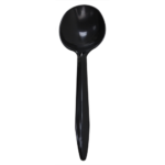 [1,000 ct] PP Plastic Medium Weight Soup Spoons Bulk Box, Black - Image 7