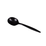[1,000 ct] PP Plastic Medium Weight Soup Spoons Bulk Box, Black - Image 3