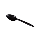 [1,000 ct] PP Plastic Medium Weight Tea Spoons Bulk Box, Black - Image 4