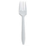 [1,000 ct] PP Plastic Medium Weight Forks, White - Image 4