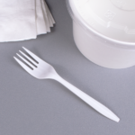 [1,000 ct] PP Plastic Medium Weight Forks, White - Image 2