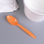 [1,000 ct] PP Plastic Medium Weight Tea Spoons, Orange - Image 5