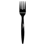 [1,000 ct] PP Plastic Medium-Heavy Weight Forks Bulk Box, Black - Image 3