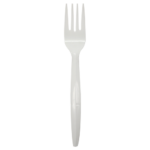 [1,000 ct] PP Plastic Medium-Heavy Weight Forks Bulk Box, White - Image 2