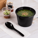 [1,000 ct] Med-Heavy Weight Asian Soup Spoon, Black
