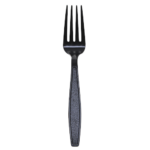 [1,000 ct] PS Plastic Extra Heavy Weight Fork, Black