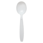 [1,000 ct] PS Plastic Extra Heavy Weight Soup Spoons, White - Image 6