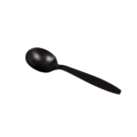 [1,000 ct] PP Plastic Extra Heavy Weight Soup Spoons, Black - Image 6