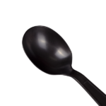 [1,000 ct] PP Plastic Extra Heavy Weight Soup Spoons, Black - Image 2