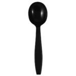 [1,000 ct] PP Plastic Extra Heavy Weight Soup Spoons, Black - Image 5