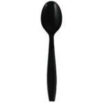 [1,000 ct] PP Plastic Extra Heavy Weight Tea Spoons, Black - Image 5