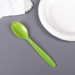 [1,000 ct] PP Plastic Extra Heavy Weight Tea Spoons, Green - Image 4