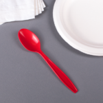 [1,000 ct] PP Plastic Extra Heavy Weight Tea Spoons, Red - Image 4