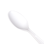 [1,000 ct] PP Plastic Extra Heavy Weight Tea Spoons, White - Image 2