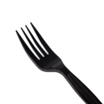 [1,000 ct] PS Plastic Medium-Heavy Weight Forks Bulk Box, Black - Image 3