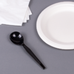 [1,000 ct] PS Plastic Medium-Heavy Weight Soup Spoons Bulk Box, Black - Image 5