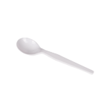 [1,000 ct] PS Plastic Medium-Heavy Weight Soup Spoons Bulk Box, White - Image 2