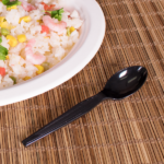 [1,000 ct] PS Plastic Medium-Heavy Weight Tea Spoons Bulk Box, Black