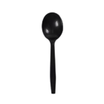 [1,000 ct] PP Plastic Premium Extra Heavy Weight Soup Spoon, Black - Image 4