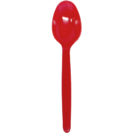 [1,000 ct] PS Plastic Heavy Weight Tea Spoons, Red