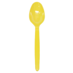 [1,000 ct] PS Plastic Heavy Weight Tea Spoons, Yellow