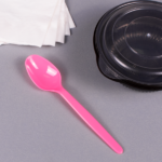 [1,000 ct] PS Plastic Heavy Weight Tea Spoons, Pink - Image 5