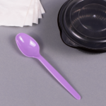 [1,000 ct] PS Plastic Heavy Weight Tea Spoons, Purple - Image 5