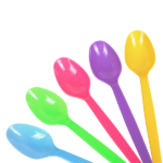 [1,000 ct] PS Plastic Heavy Weight Tea Spoons, Rainbow - Image 3