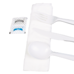 [250 sets] PP Plastic Medium-Heavy Weight Cutlery Kits with Salt and Pepper, White - Image 8