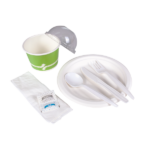 [250 sets] PP Plastic Medium-Heavy Weight Cutlery Kits with Salt and Pepper, White - Image 11