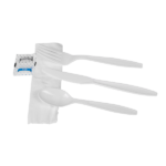 [250 sets] PS Plastic Heavy Weight Cutlery Kits with Salt and Pepper, White - Image 11