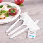 [250 sets] PS Plastic Heavy Weight Cutlery Kits with Salt and Pepper, White - Image 7