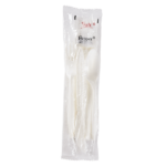 [250 sets] PP Plastic Medium Weight Cutlery Kits with Salt and Pepper, White - Image 4