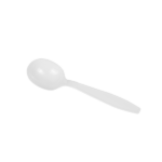 [1,000 ct] PS Plastic Heavy Weight Soup Spoons Wrapped, White - Image 2
