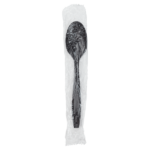 [1,000 ct] PP Heavy-Weight Tea Spoon Wrapped, Black - Image 2