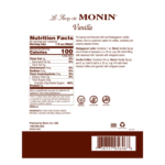Monin Vanilla Syrup - Bottle (750mL) - Image 8