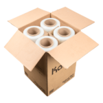 [4 Rolls] Hand Wrap Stretch Film (18" x1500'), 80 Gauge