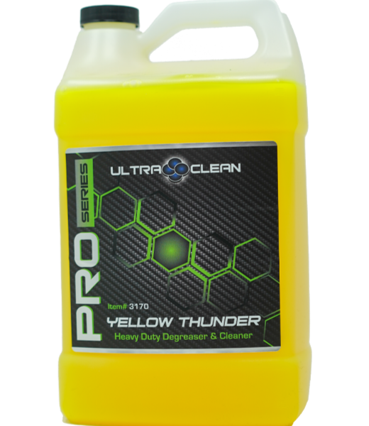Ultra Clean Yellow Thunder 3170 heavy-duty concentrated degreaser multiphase biodegradable formula industrial cleaner Packer Janitorial California wholesale.